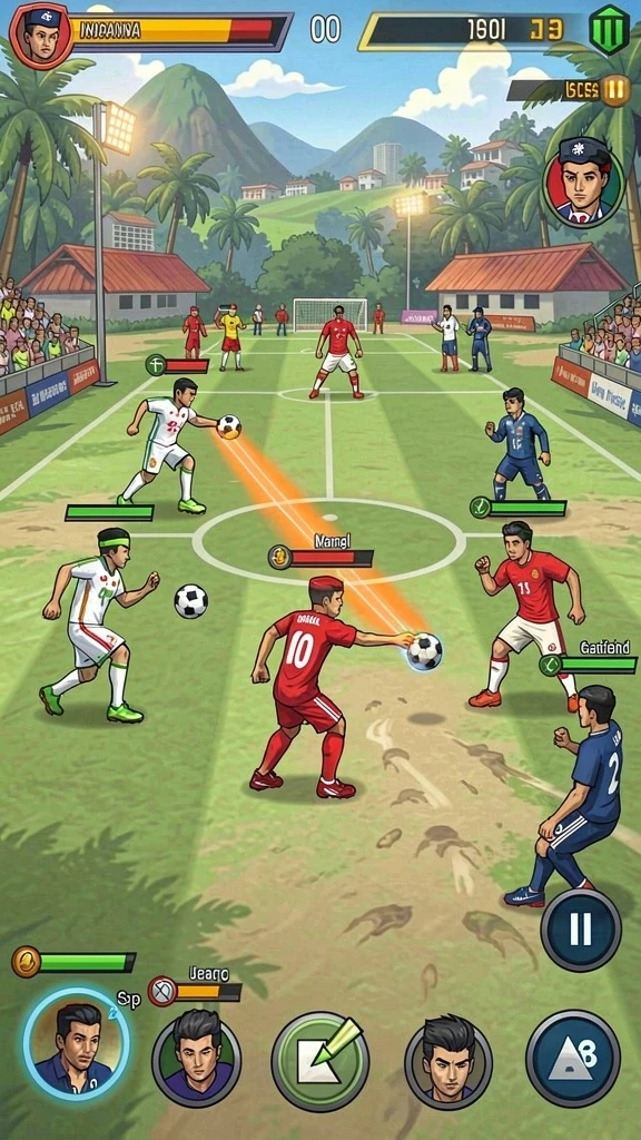 Menu permainan yang beragam dan interaktif.