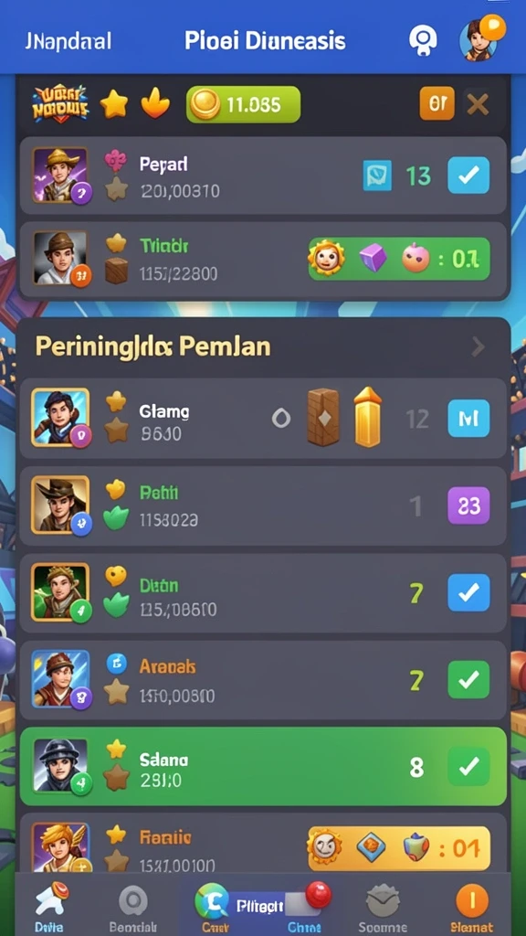 Tangkapan layar menampilkan grafik karakter yang menakjubkan.