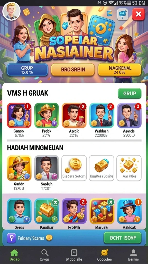 Gameplay yang seru dan interaktif.