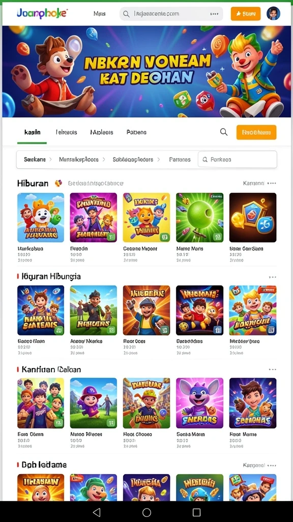Screenshot menunjukkan antarmuka permainan yang user-friendly.