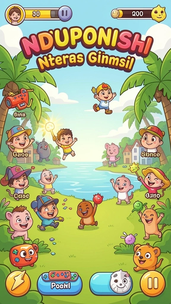 Gameplay yang seru dengan berbagai pilihan karakter.