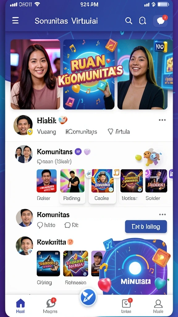 Tampilan level tantangan yang penuh warna.