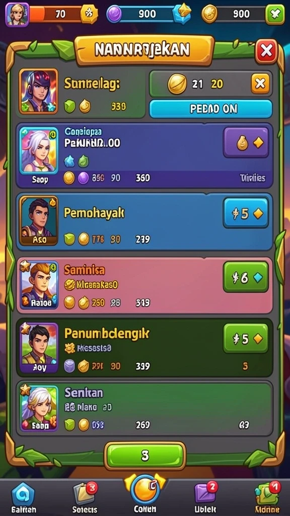 Tampilan antarmuka yang intuitif dan menarik.