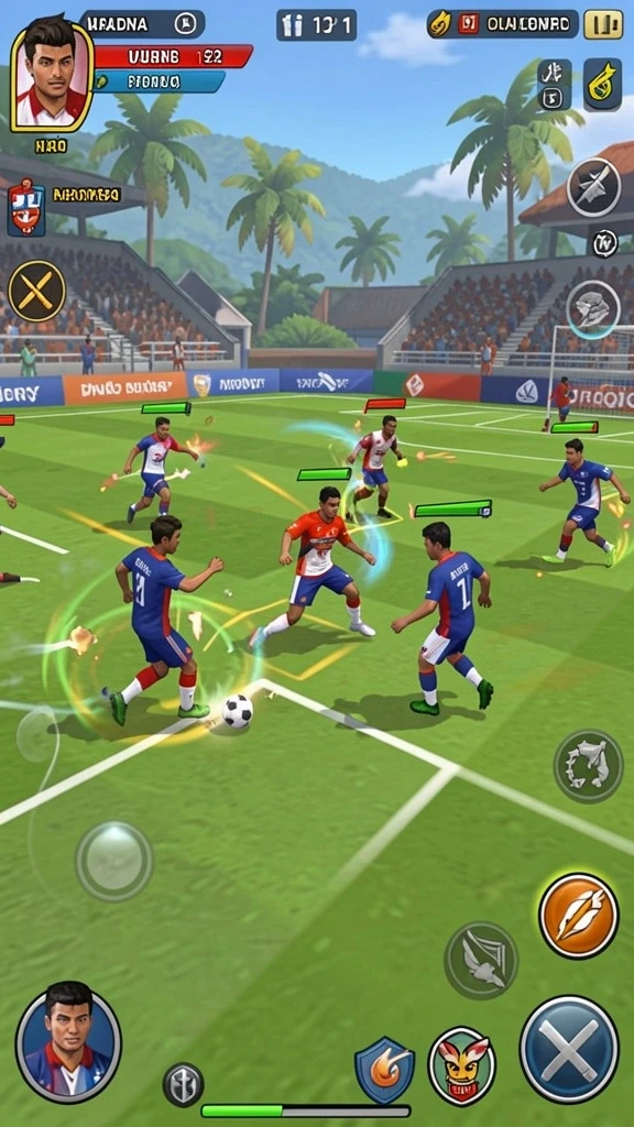 Grafis latar belakang yang memukau dan hidup.