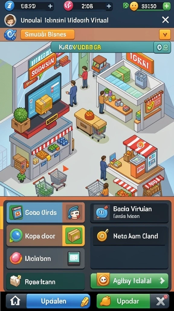 Screenshot menggambarkan fitur interaksi pemain yang dinamis.