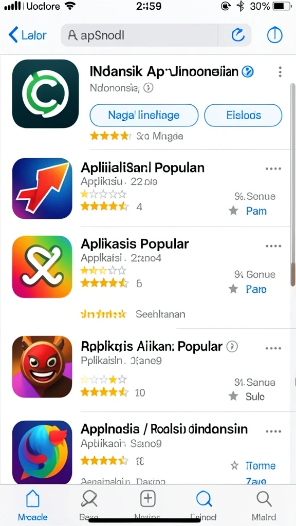 Tampilan home screen yang menarik.