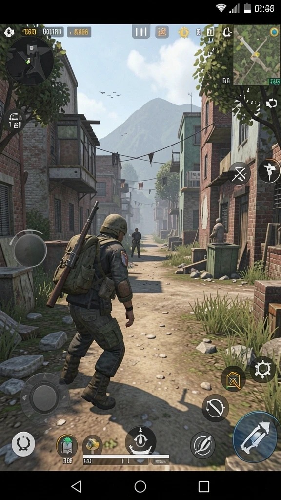 Contoh gameplay dengan tantangan yang mendebarkan.